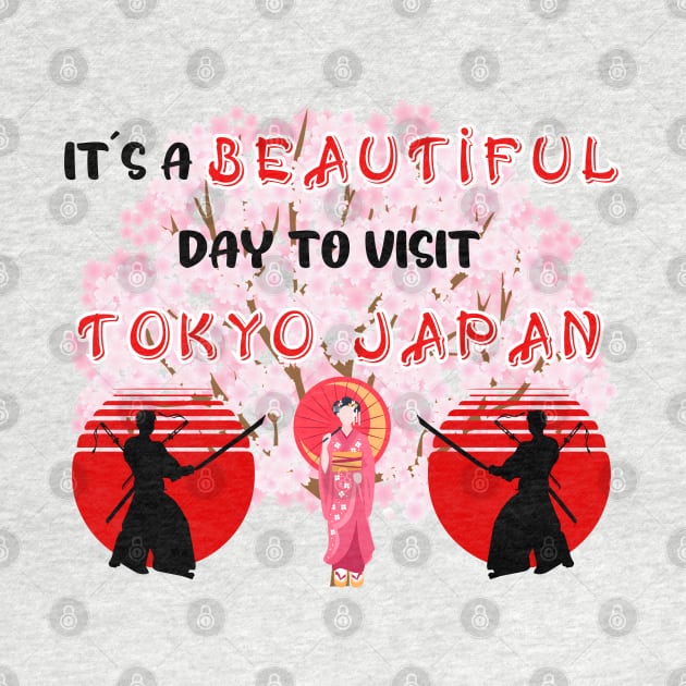 Travel to beautiful Tokyo in Japan. Gift ideas for the travel enthusiast available on t-shirts, stickers, mugs, and phone cases, among other things. by Papilio Art